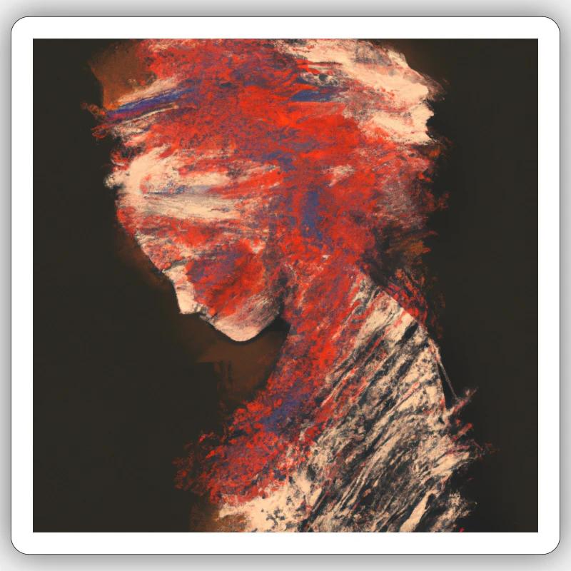 ABSTRAIT DIGITAL ART Sticker taille S (10 x 10 cm)