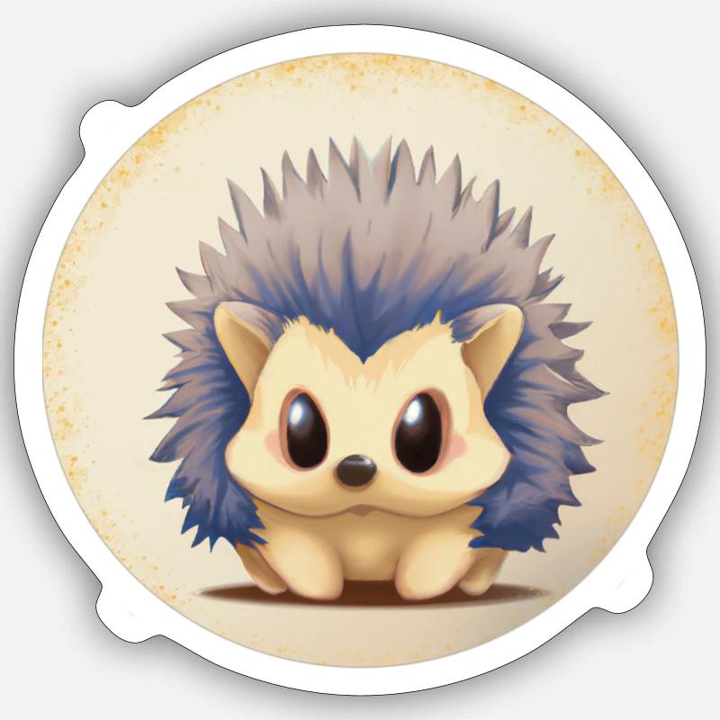 Cute hedgehog - Sticker size S (10 x 10 cm) - white matte