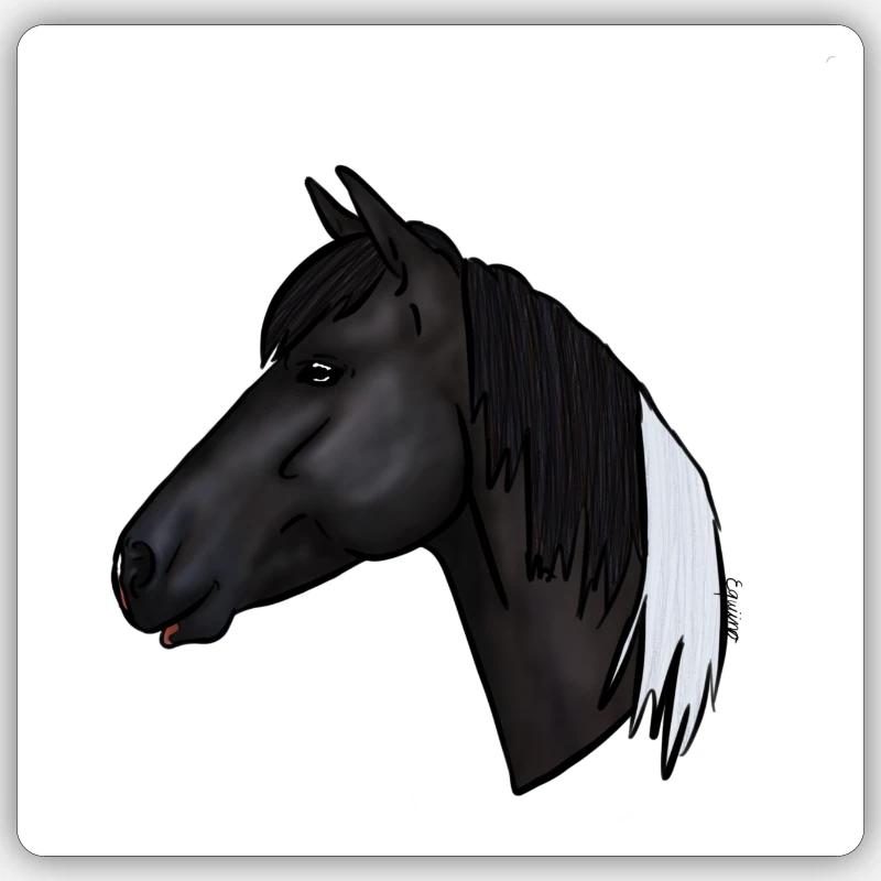 Grisel x Equiino - Sticker Größe S (10 x 10 cm) - Mattweiß
