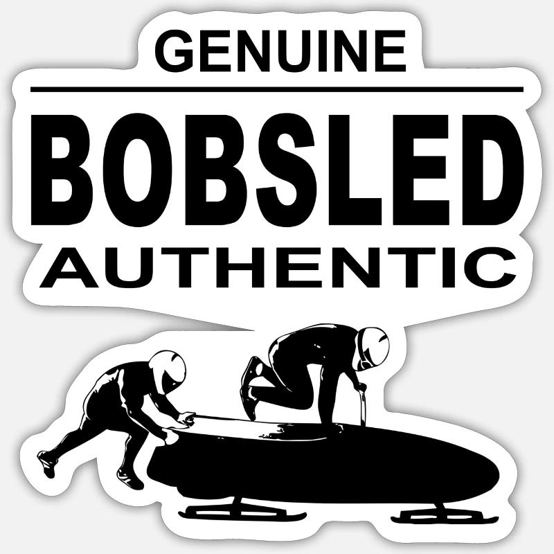 Bobsleigh - Bobsleigh - Sticker taille S (10 x 10 cm) - blanc mat