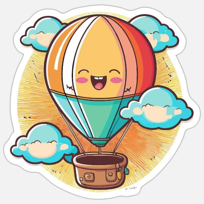Lever du soleil Sticker taille S (10 x 10 cm)