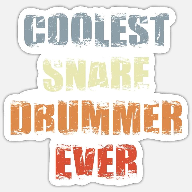 Snarling Drum Player Sticker size S (10 x 10 cm)