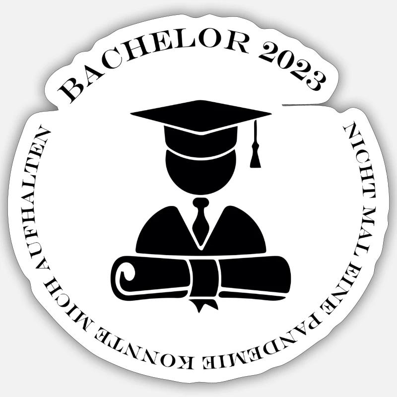 Bachelor 2023 - Abschlussgeschenkt - Sticker Größe S (10 x 10 cm) - Mattweiß