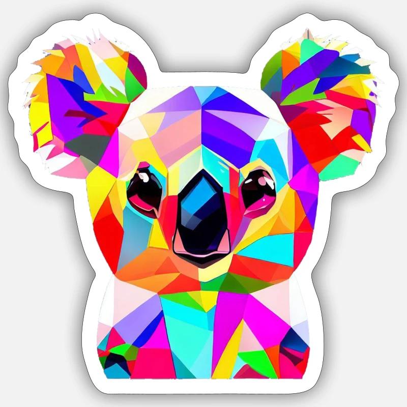 Koala Ours - Sticker taille S (10 x 10 cm) - blanc mat