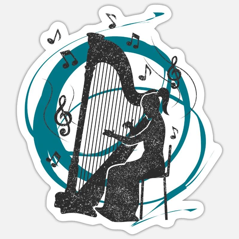 Suoni d'arpa Sticker formato S (10 x 10 cm)