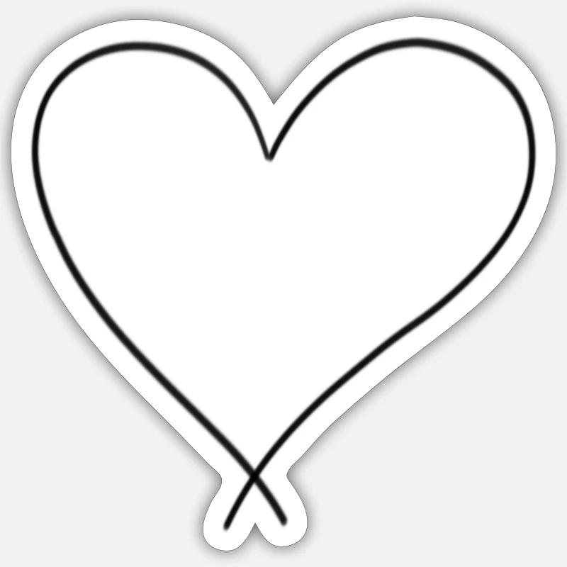 Heart. - Sticker size S (10 x 10 cm) - white matte