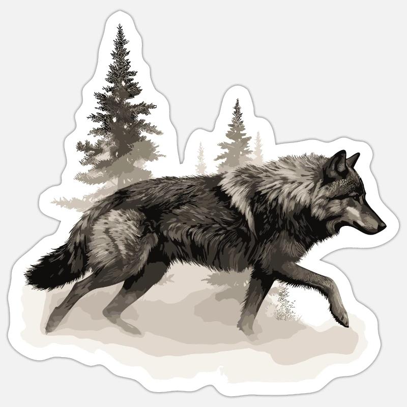 Wolf Scratch Marks Claws Wild Forest Animal Sticker size S (10 x 10 cm)