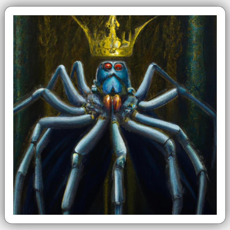 König der Spinnen - Sticker Größe S (10 x 10 cm) - Mattweiß