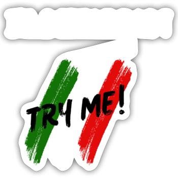 I'm Italian black - Sticker size S (10 x 10 cm) - white matte - Front