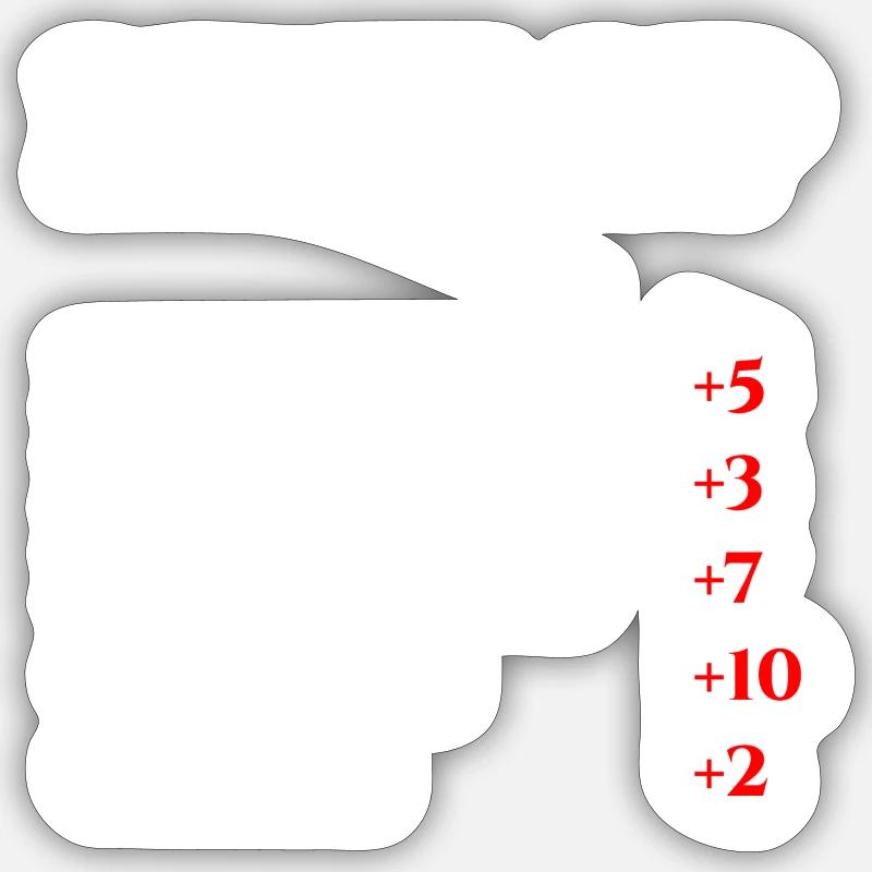Level Up - Sticker taille S (10 x 10 cm) - blanc mat