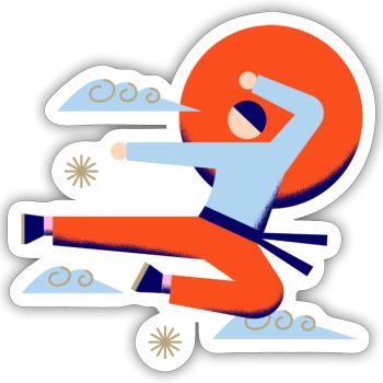 chinese, asian, china, japanese, japan, cute - Sticker Größe S (10 x 10 cm) - Mattweiß - Vorne