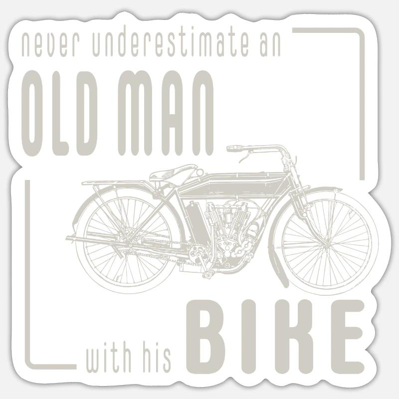 never underestimate - Sticker size S (10 x 10 cm) - white matte
