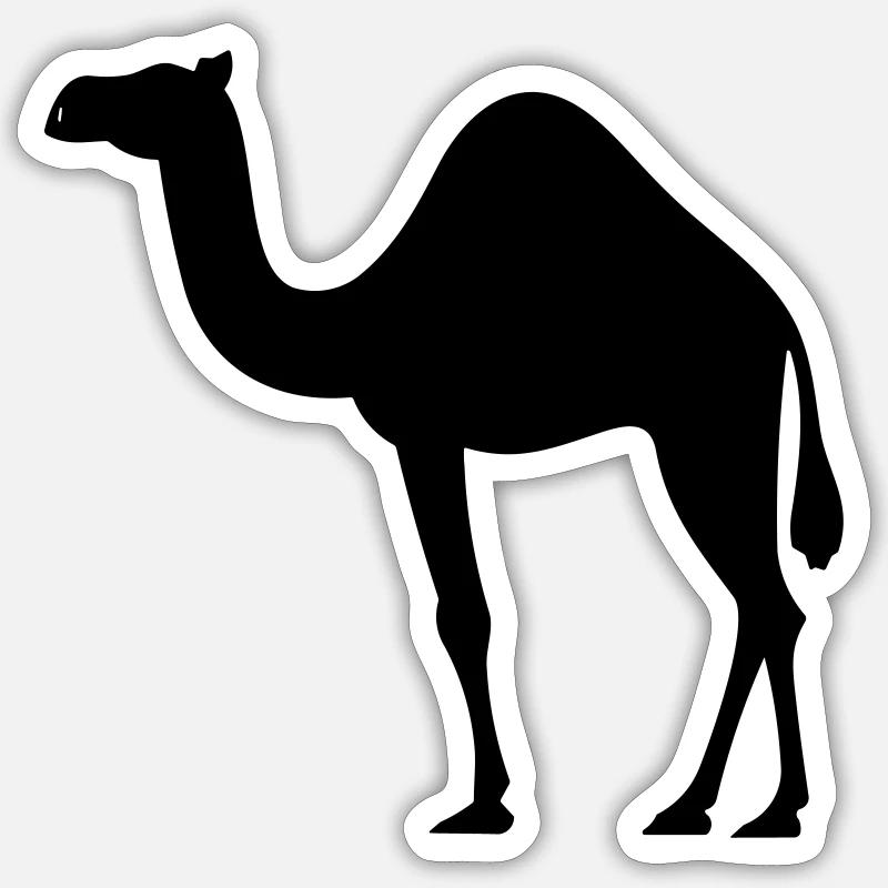 Kamel - Sticker Größe S (10 x 10 cm) - Mattweiß