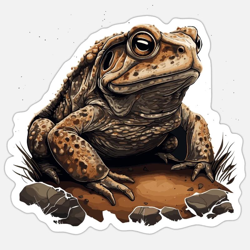 Toad Amphibians - Sticker size S (10 x 10 cm) - white matte