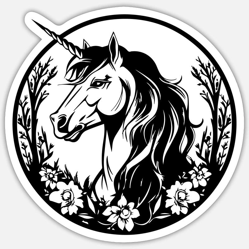 Unicorn - Sticker size S (10 x 10 cm) - white matte