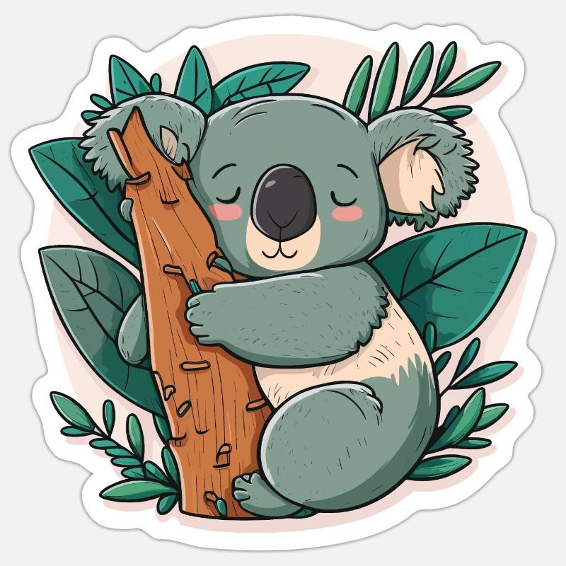Koalas Startseite - Sticker Größe S (10 x 10 cm) - Mattweiß