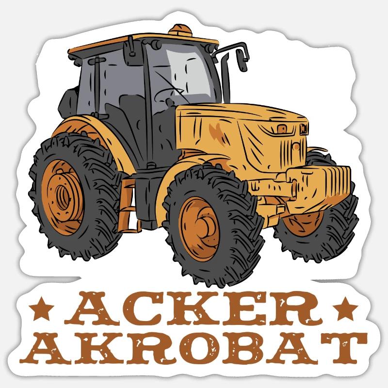 Acker Akrobat Feld Traktor Vieh Feld Sticker Größe S (10 x 10 cm)