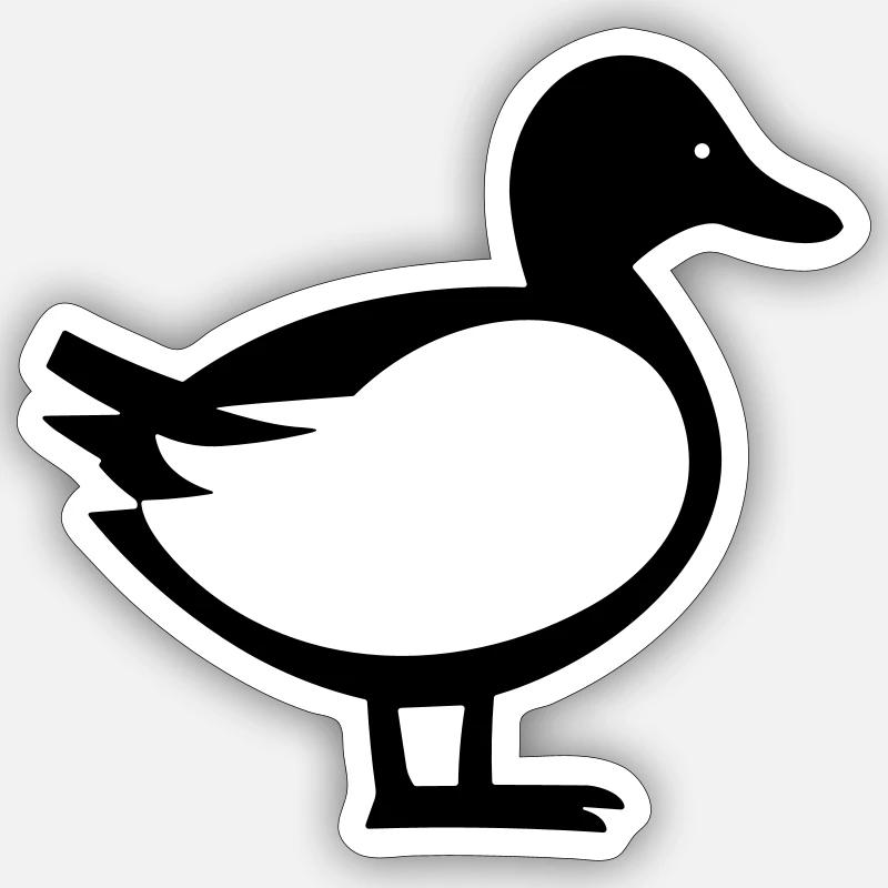 duck - Sticker size S (10 x 10 cm) - white matte