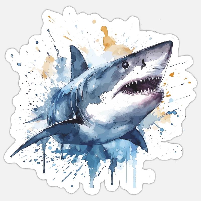 Great White Shark 1 Sticker size S (10 x 10 cm)