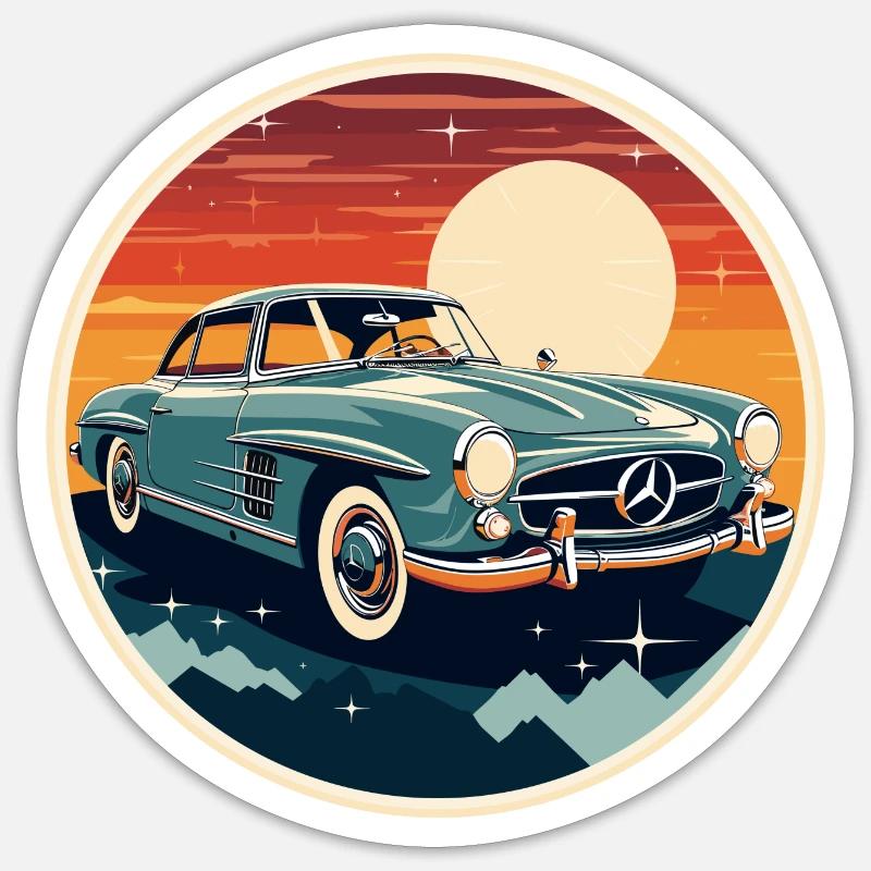 oldtimer Klassik Sticker Größe S (10 x 10 cm)