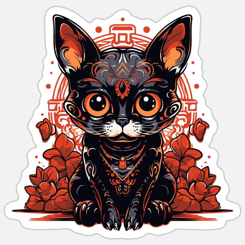Mexican Cat 4 Sticker size S (10 x 10 cm)