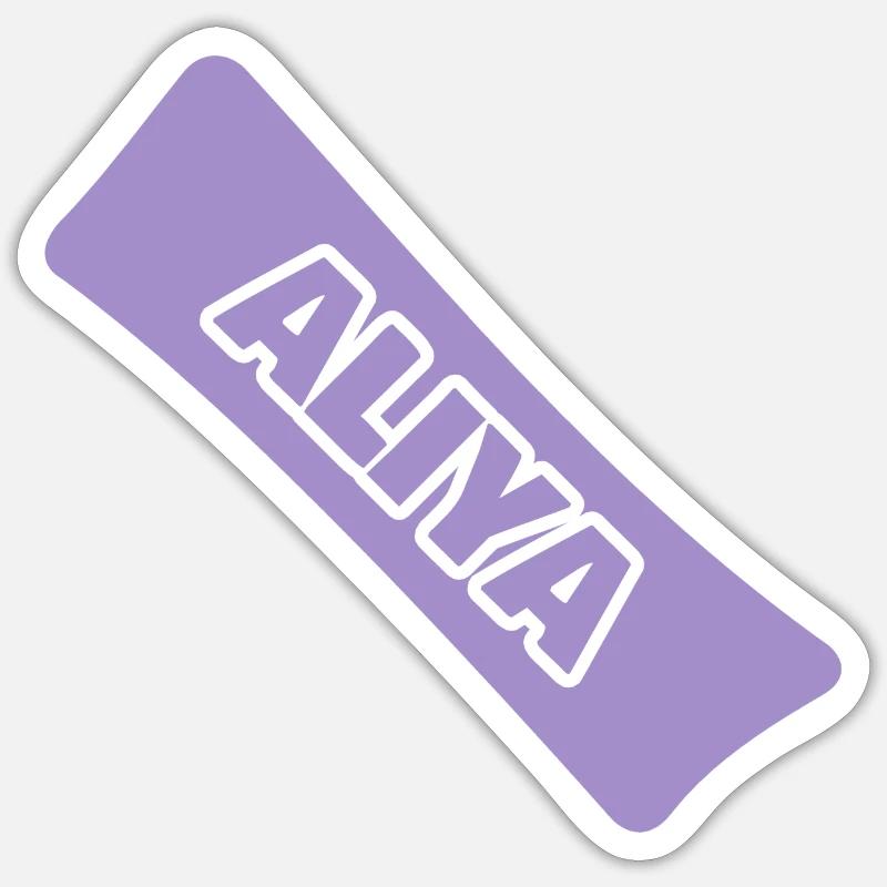 Geburt Aliya - Sticker Größe S (10 x 10 cm) - Mattweiß