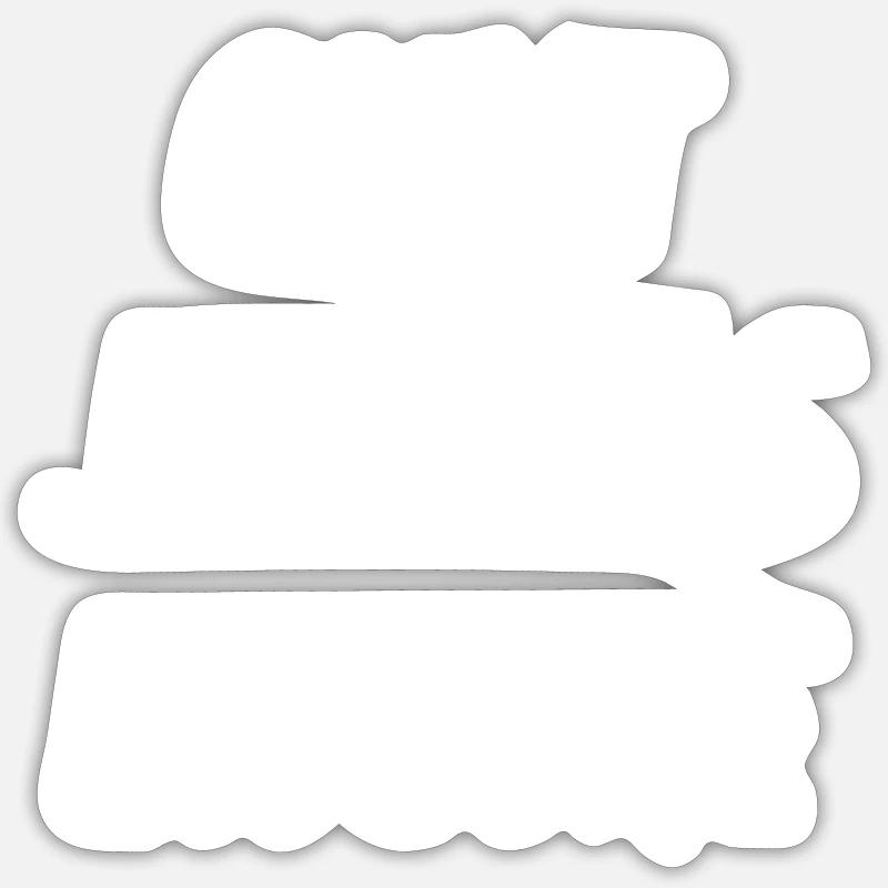 chut je dors encore - Sticker taille S (10 x 10 cm) - blanc mat