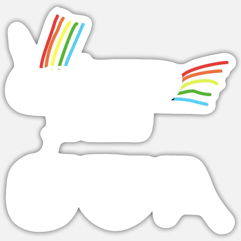 Goa Licorne Techno Sticker taille S (10 x 10 cm)