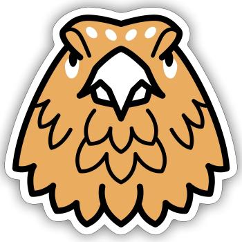 Waldfreunde Auerhahn - Sticker Größe S (10 x 10 cm) - Mattweiß - Vorne