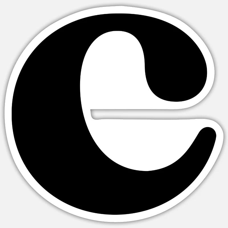 Letter c - Sticker size S (10 x 10 cm) - white matte