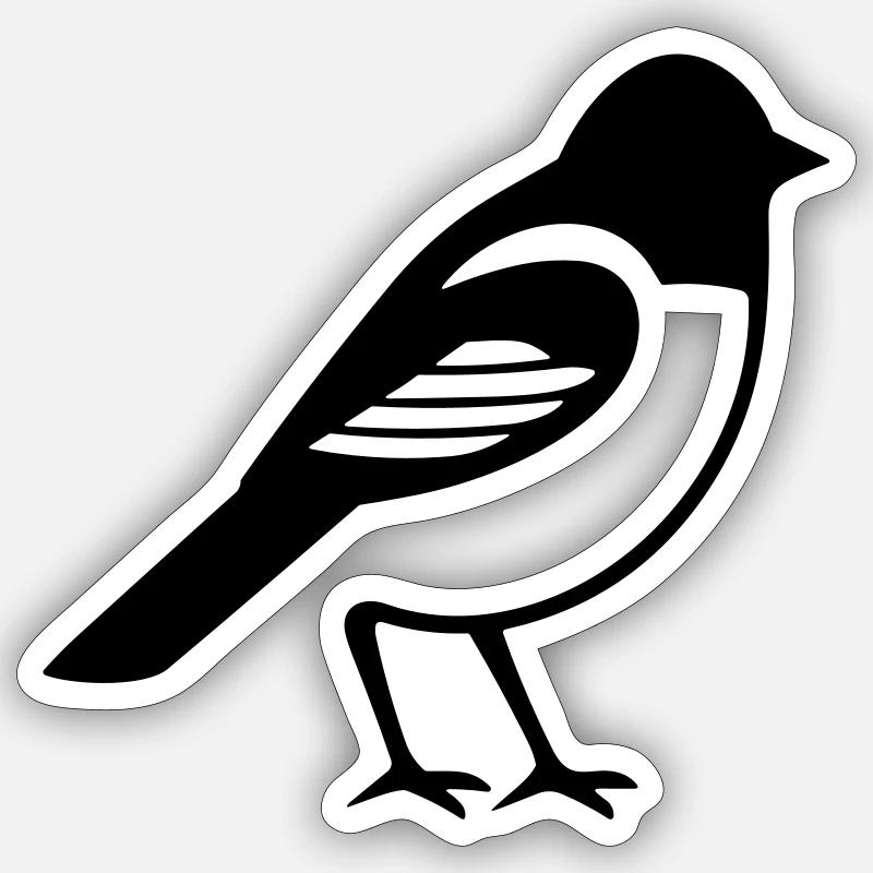 Petit oiseau Sticker taille S (10 x 10 cm)