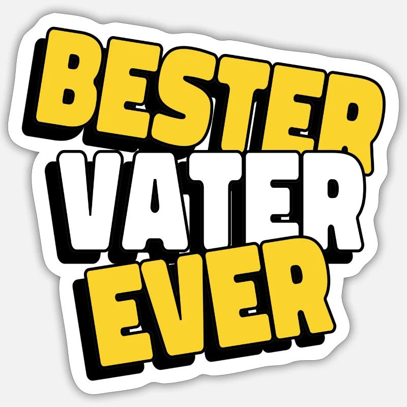 Bester Vater Ever Sticker Größe S (10 x 10 cm)