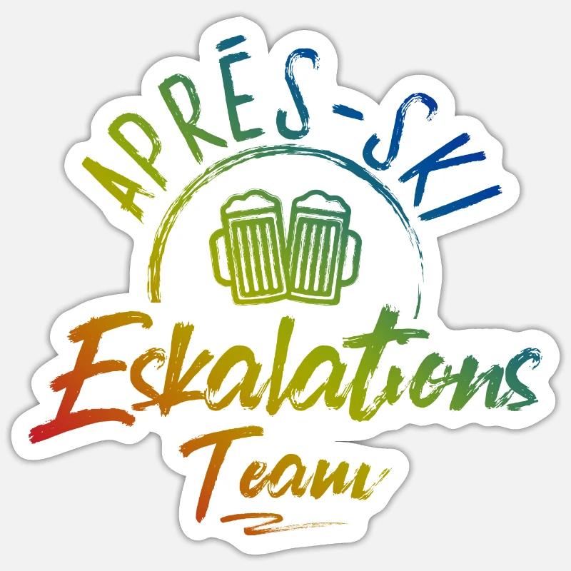 Escalade après-ski - Sticker taille S (10 x 10 cm) - blanc mat