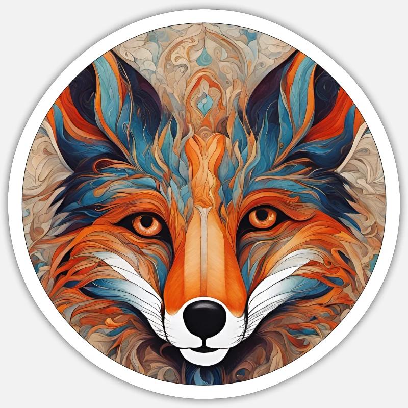 Fuchs - Sticker Größe S (10 x 10 cm) - Mattweiß