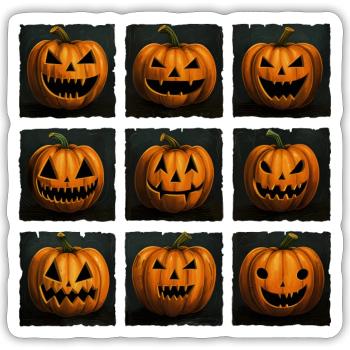 Happy Halloween! - Sticker Größe S (10 x 10 cm) - Mattweiß - Vorne