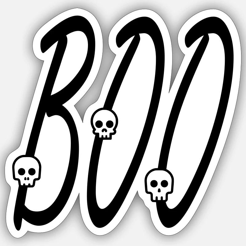 Hou - Sticker taille S (10 x 10 cm) - blanc mat