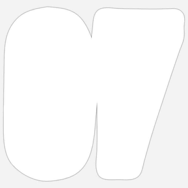 07 Numbers White - Sticker size S (10 x 10 cm) - white matte