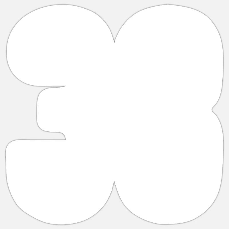 33 Numbers White - Sticker size S (10 x 10 cm) - white matte