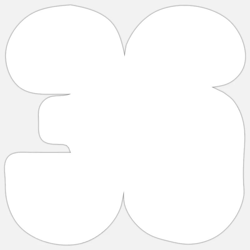 36 numéros blancs - Sticker taille S (10 x 10 cm) - blanc mat