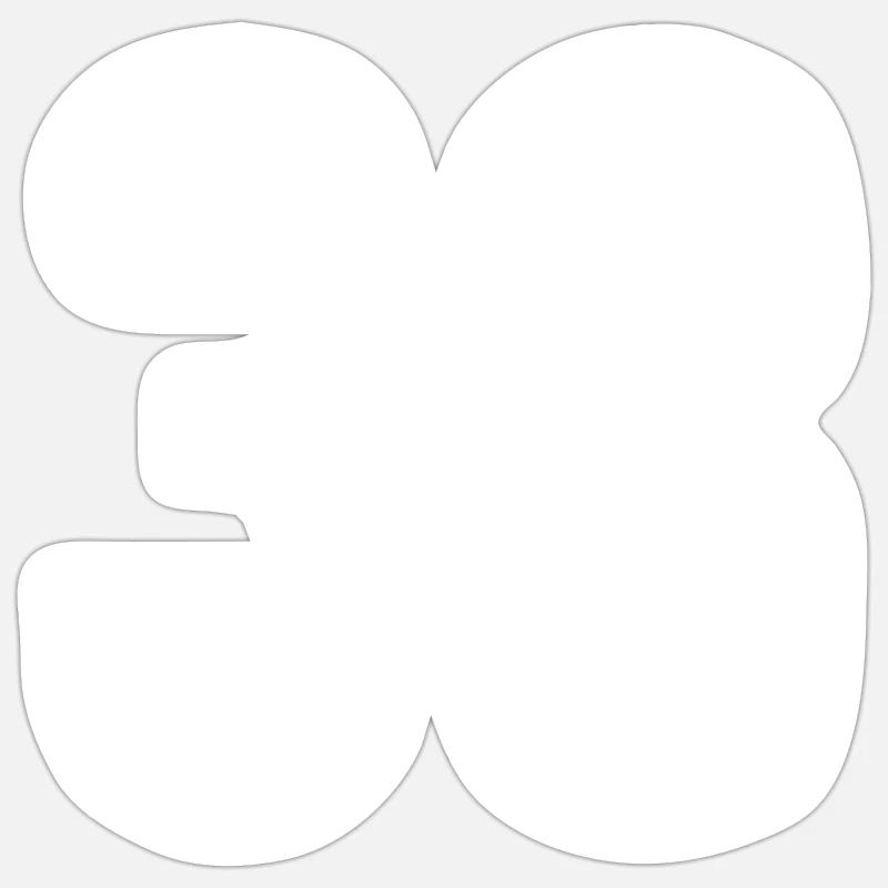 38 Numéros Blanc - Sticker taille S (10 x 10 cm) - blanc mat