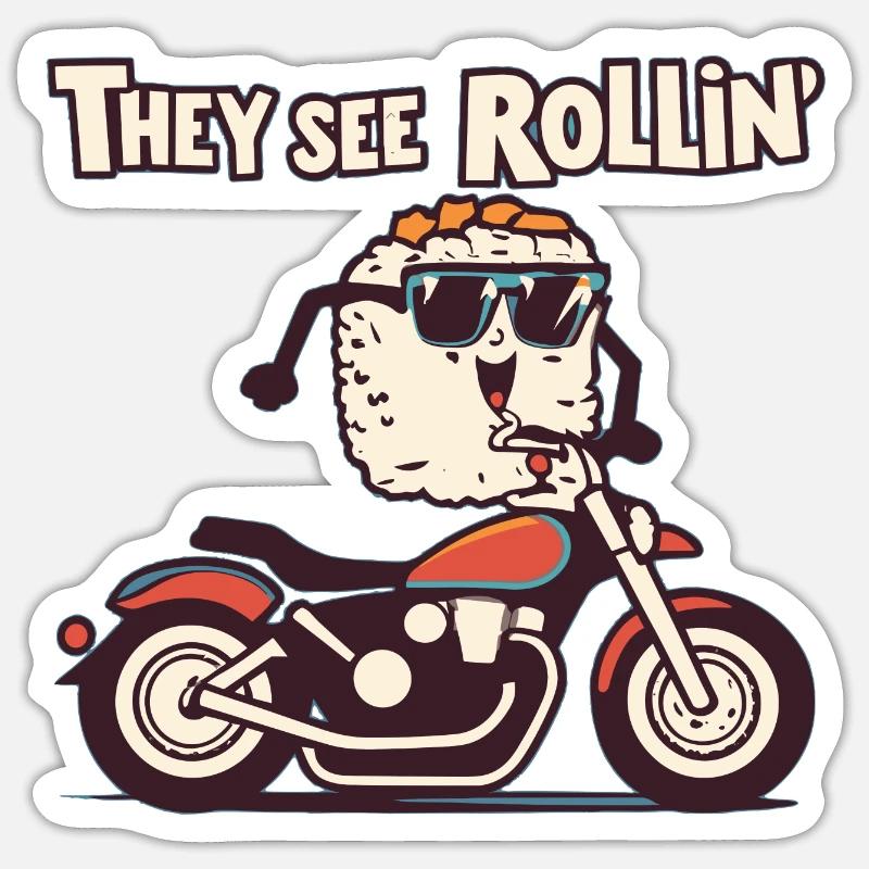 Motorrad - Sticker Größe S (10 x 10 cm) - Mattweiß
