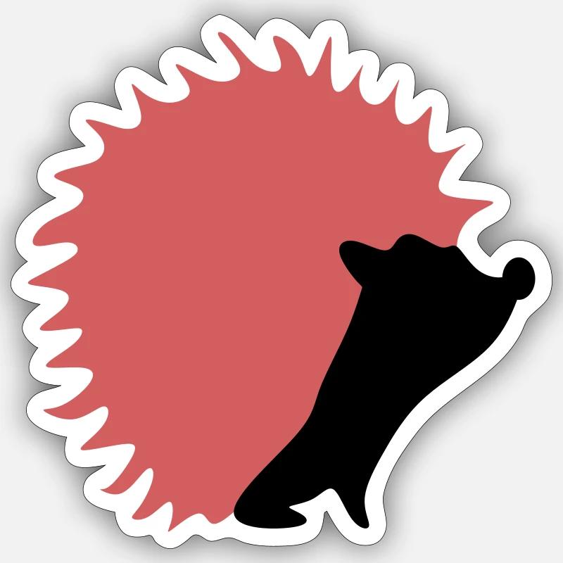Autumn hedgehogs - Sticker size S (10 x 10 cm) - white matte