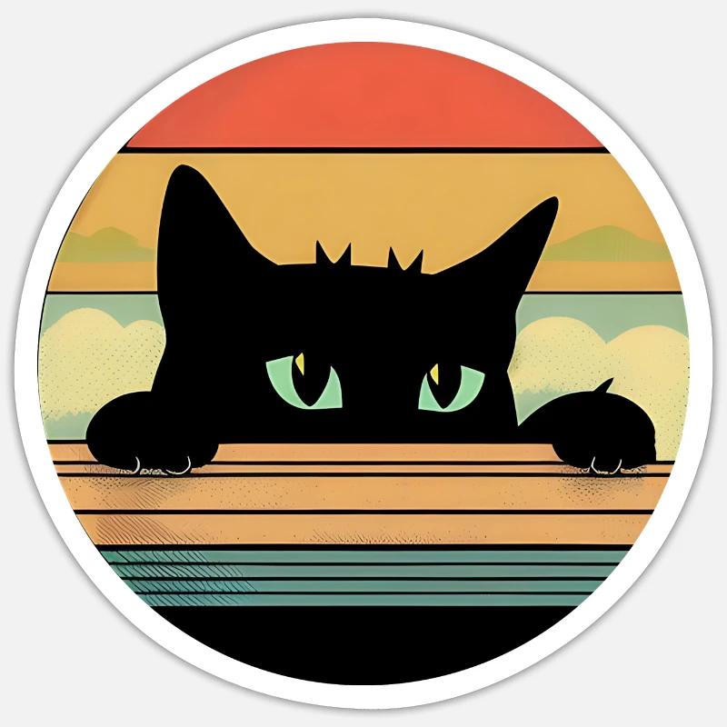 cat - Sticker size S (10 x 10 cm) - white matte