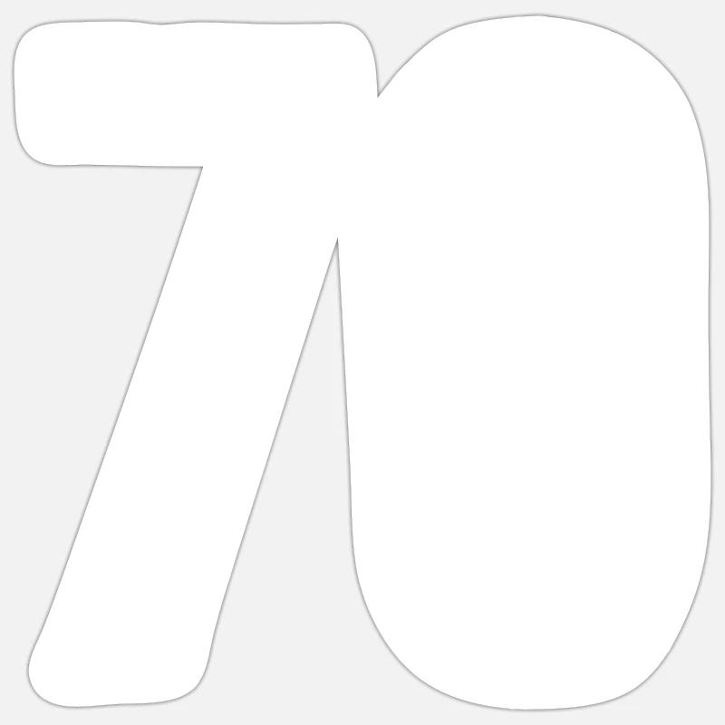 79 Numbers White - Sticker size S (10 x 10 cm) - white matte