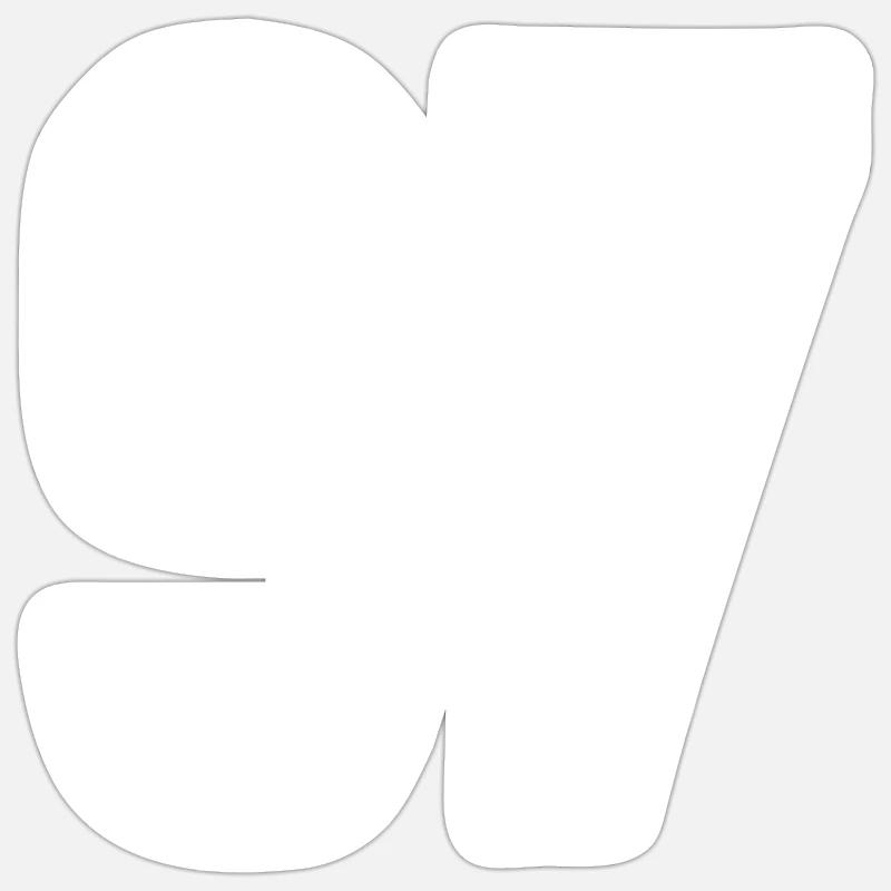 97 Numbers White - Sticker size S (10 x 10 cm) - white matte
