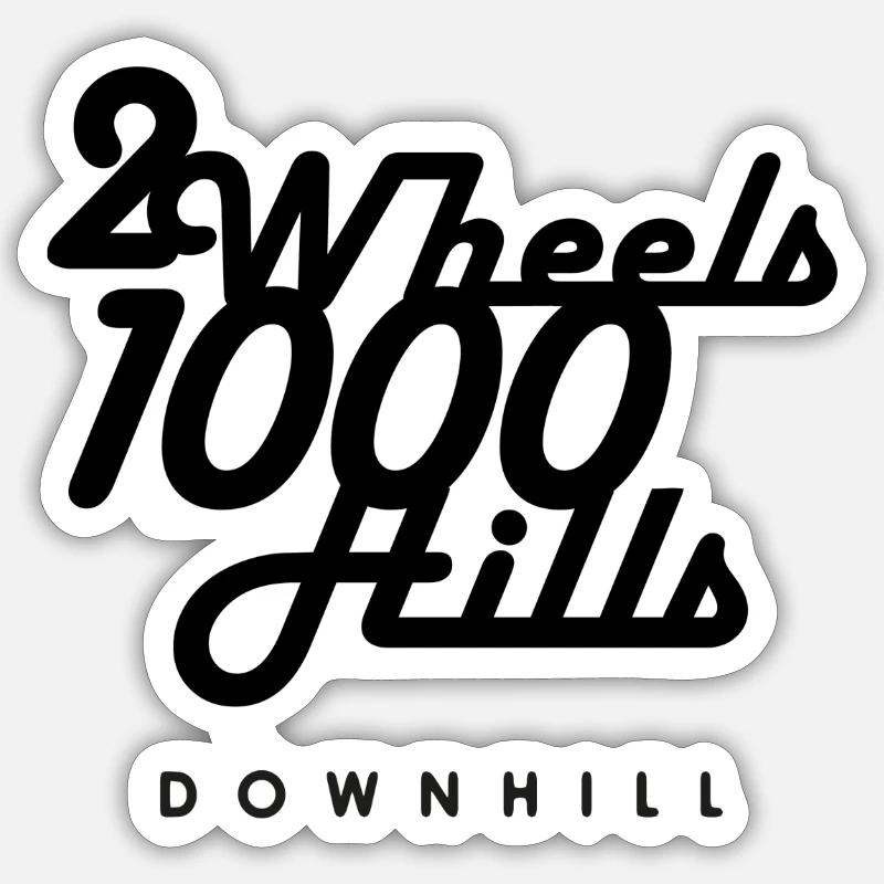 Descente - Sticker taille S (10 x 10 cm) - blanc mat