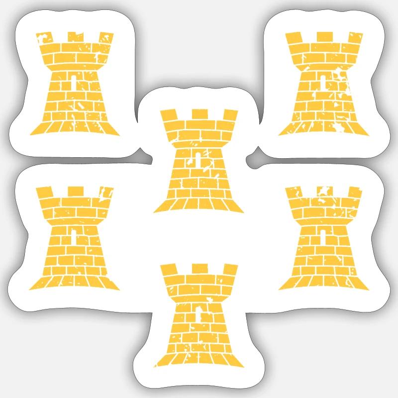 Tower Pattern - Greater Manchester Sticker size S (10 x 10 cm)