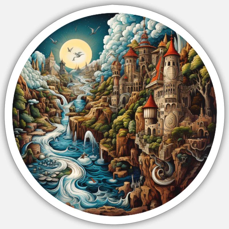 Rêve subconscient - Sticker taille S (10 x 10 cm) - blanc mat