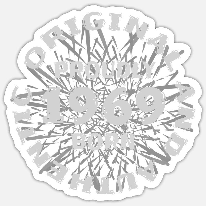 Work 1969 - Sticker size S (10 x 10 cm) - white matte