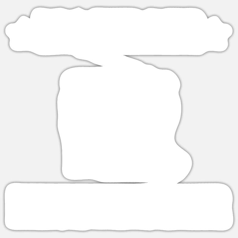 BBQ - Sticker Größe S (10 x 10 cm) - Mattweiß